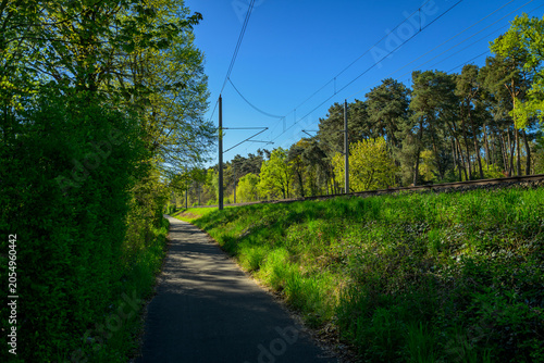 Path alongside railroad tracks, brandenburg