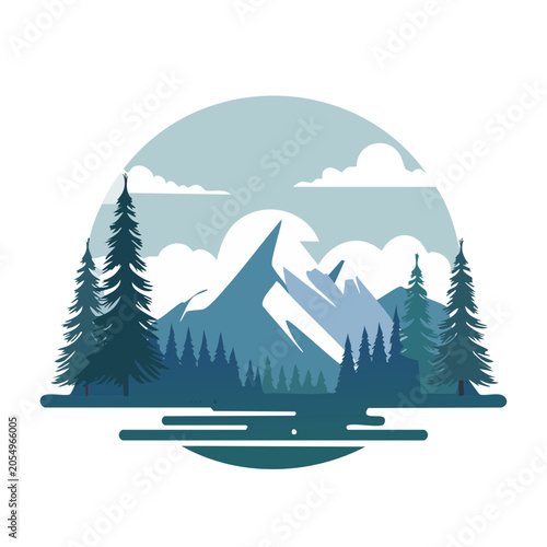 Mountain Landscape Graphic Design