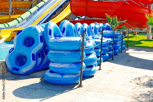 Blue Water Park Tubes and Slides