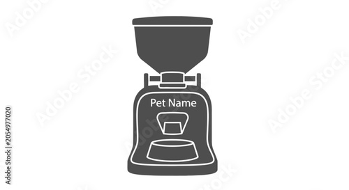 Pet Food Dispenser Icon Simple Design.