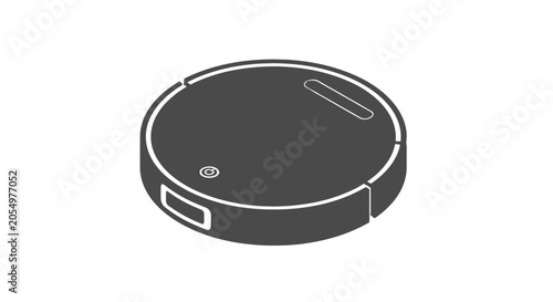Modern Robot Vacuum Cleaner Illustration Isolated.