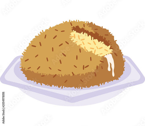 Foto Crispy Fried Croquette With Cheese Filling