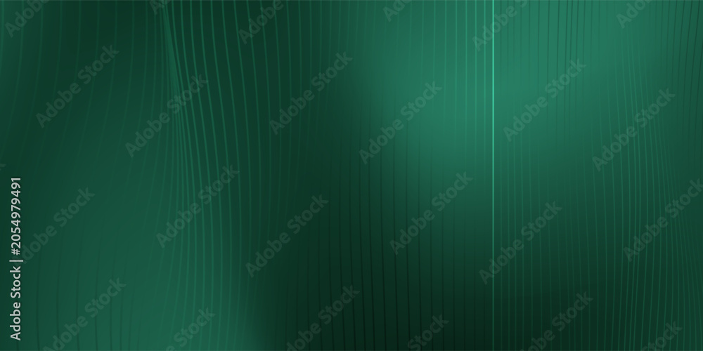 Fototapeta premium Abstract Green Wavy Lines Background With, minimalist Gradient Texture and Modern Digital Wave, Pattern geometric.