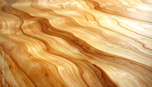 Close-up of Natural Wood Grain Pattern with Warm Tones.