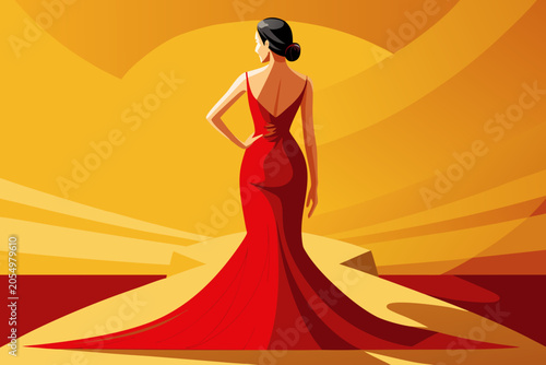 girl in a dress