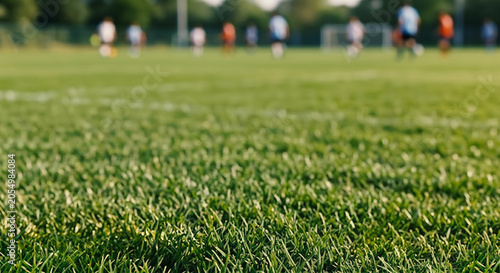 Soccer Field with Players in Background