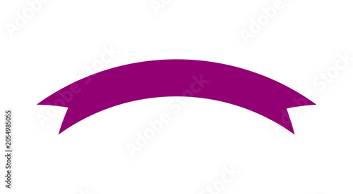 Purple Ribbon Banner Arc Shape Icon Isolated on Transparent Background