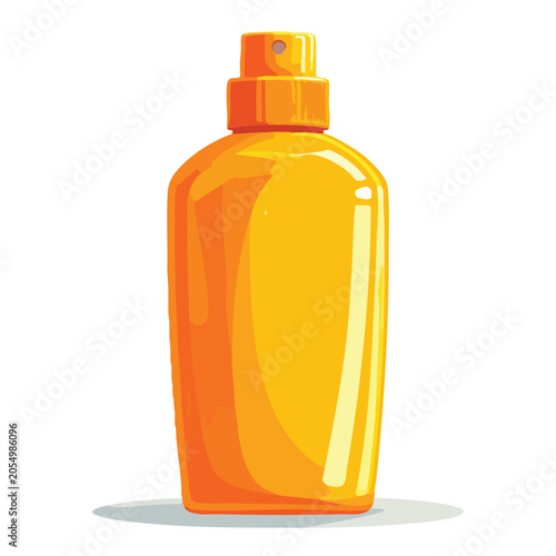 Orange Sunscreen Spray Bottle for Skin Protection.