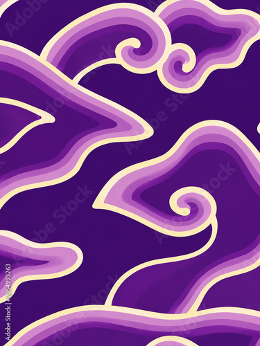 Lavender Cloudscape Abstract Pattern