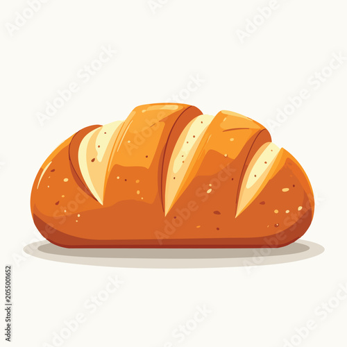 Freshly baked loaf of artisan bread with golden crust.