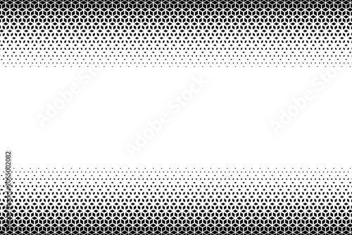 Schilderij op canvas Top and bottom borders with faded cubic shapes pattern