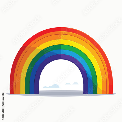 Vibrant colorful rainbow illustration with flat design style.