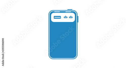 Foto Blue Portable Power Bank with USB Ports.