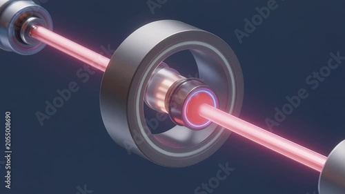 Futuristic Energy Device in Action with Pulsating Light Effects