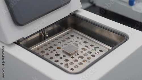 A High-Tech Process Involving a Microchip in a Laboratory Environment