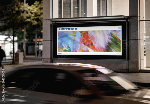Urban Signboard Mockup – Outdoor Branding Presentation (PSD)