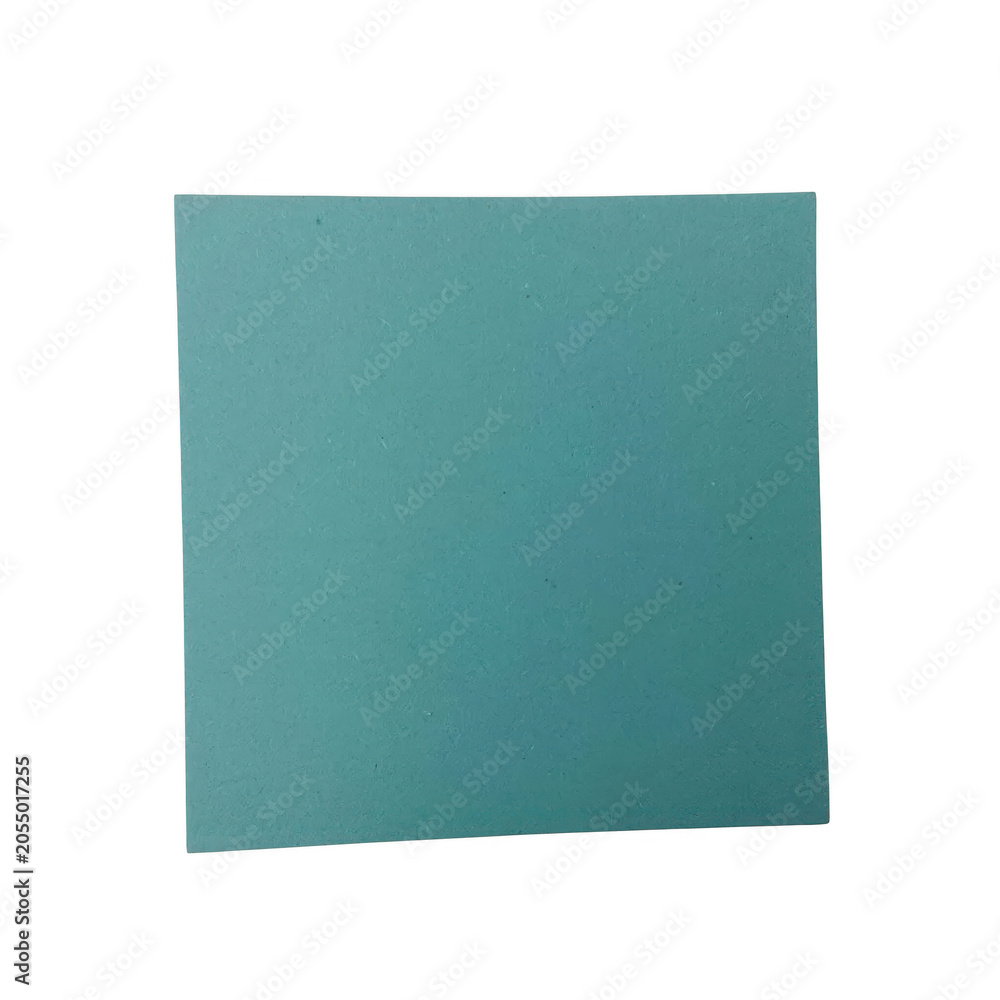 Fototapeta premium Turquoise rectangular paper sheet against a black background