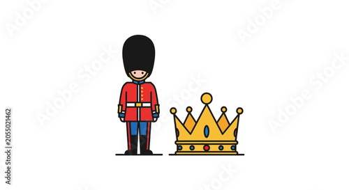 Fényképezés Royal guard standing next to a golden crown