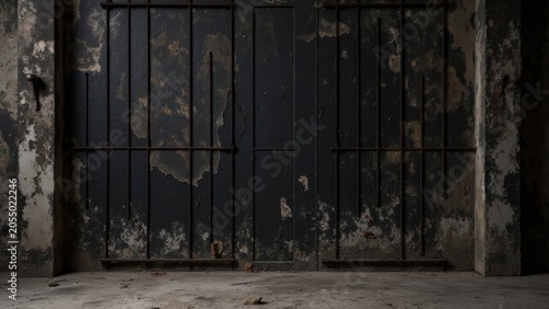 An old, abandoned prison cell.