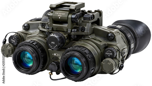 Tactical Night Vision Goggles Military Equipment Isolated on Transparent PNG Background
