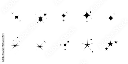 Fotografie Sparkle icons set
