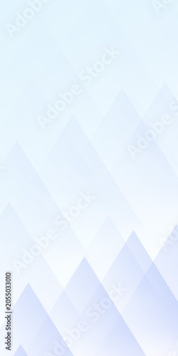 Vertical abstract background featuring overlapping blue arrow shapes and triangles on a soft white and light blue gradient background