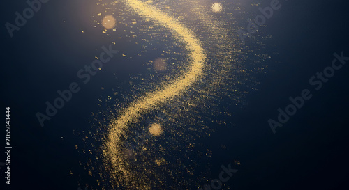Glowing orange worm on dark background