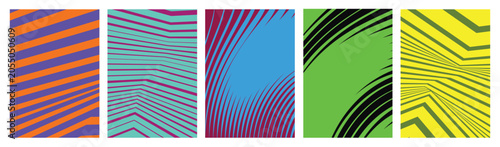 Foto Abstract geometric vector poster set