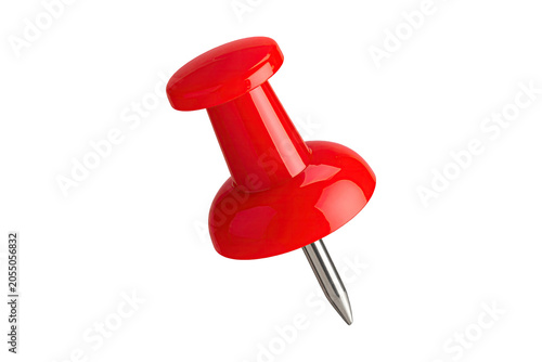Tableau sur toile A single red pushpin poised to attach a note to a surface