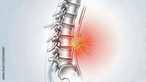 Spine with pain