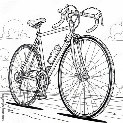 Road bicycle illustration