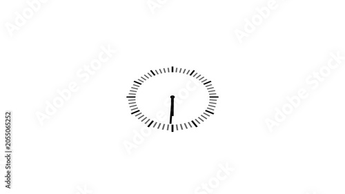 Dynamic clock face time lapse motion showing movement of hands indicating passing of time on clear white background footage.