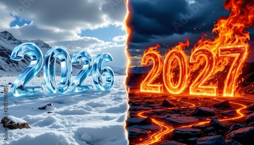 Contrast Ice and Fire Dynamic Seasonal Scene