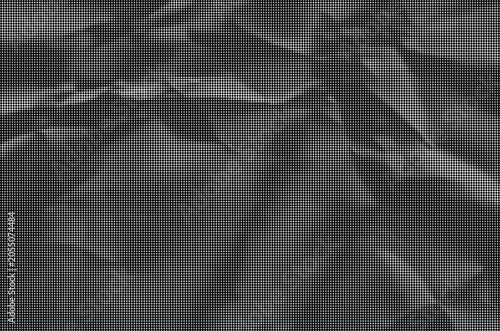 фотографія Black crumpled paper on a transparent background with folds and creases