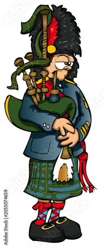 Scottish bagpiper