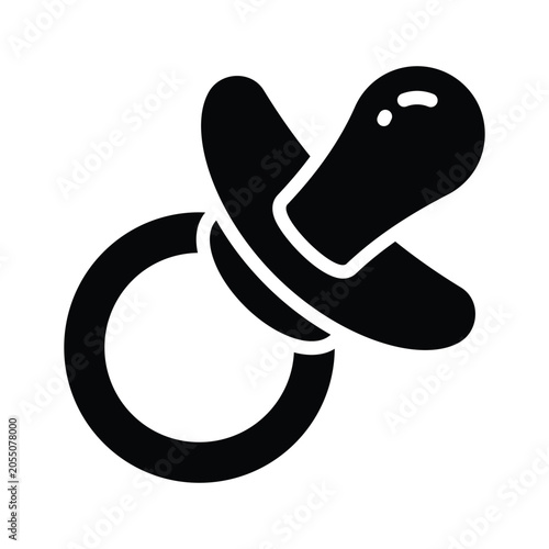 Schilderij op canvas Well crafted baby pacifier glyph icon for soothing infant care designs