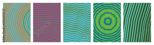 Foto Abstract geometric vector poster set
