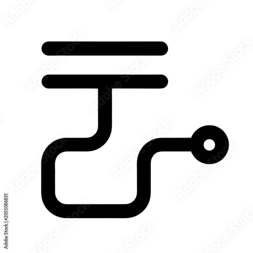 Minimalist workflow automation icon representing business process automation, digital transformation, process integration, and operational efficiency.