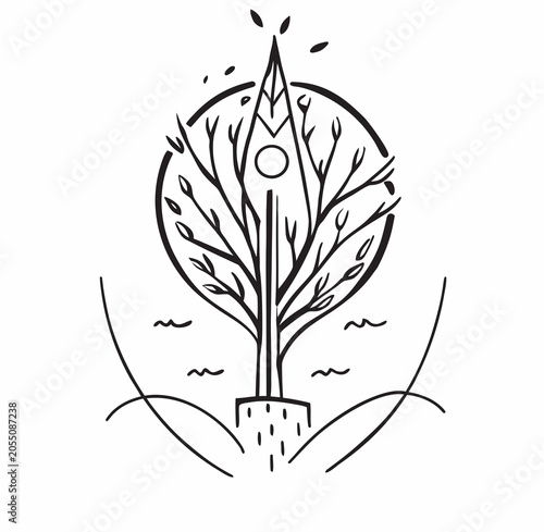 vector illustration of a tree