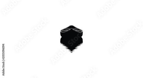 Foto rowboat silhouette on white background boat watercraft