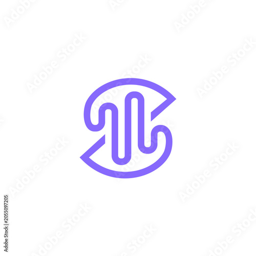 s letter synth impulse digital audio music logo vector icon illustration