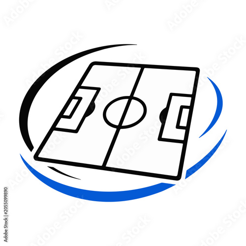 Soccer field icon for football match and tournament layout