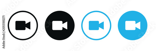 Принти на полотні video camera call icon vector set with online meeting video chat and communication symbols vector illustration concept design