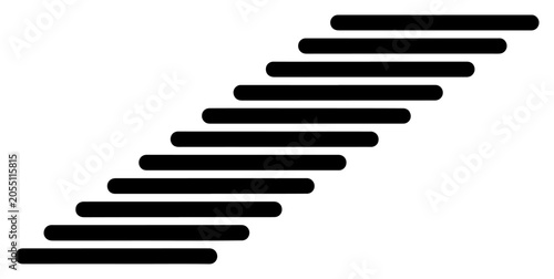 Bild auf Leinwand Abstract diagonal parallel bars pattern in minimalist geometric style