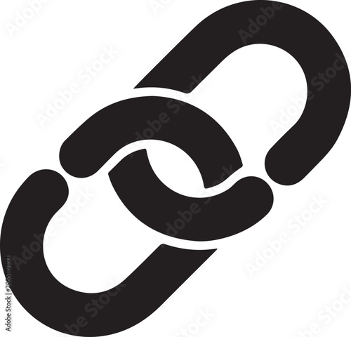 Photos Modern abstract link icon with three loops