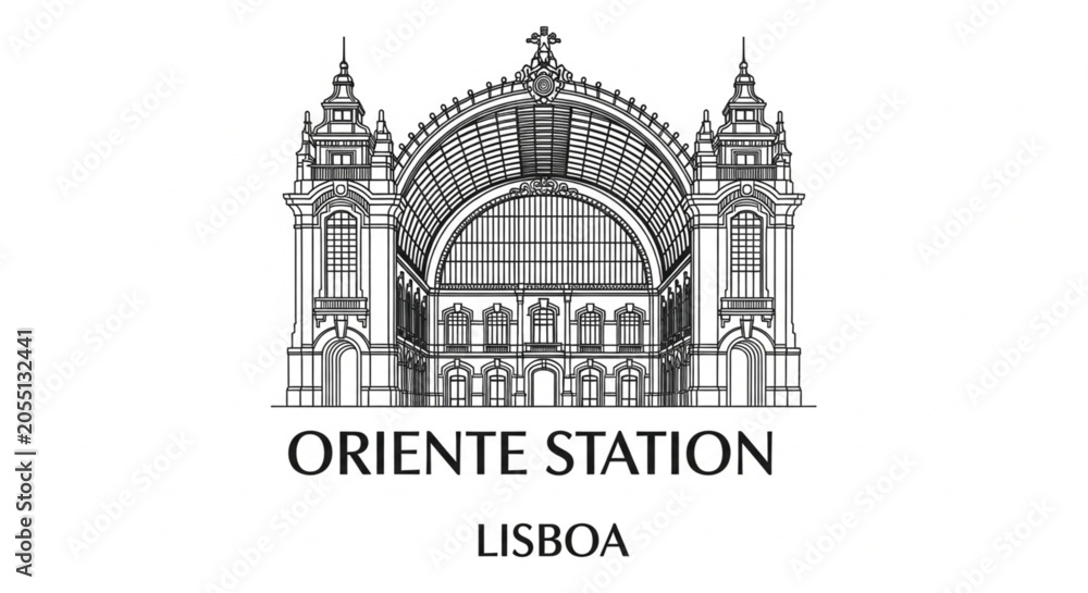 Fototapeta premium Oriente Station Lisboa Building Architecture.