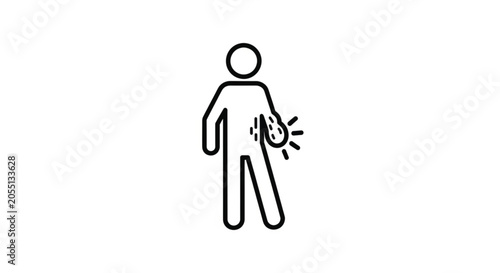 Person with a hurting knee joint.