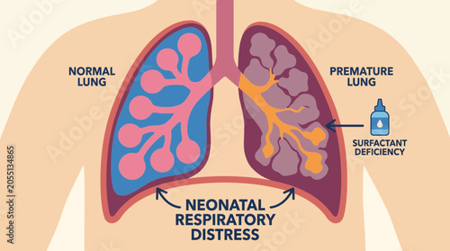Photos Neonatal Respiratory Distress Surfactant Deficiency in Premature Lung