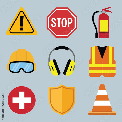 Occupational Safety And Health Vector Symbol Pack For Construction Manufacturing Engineering And Industrial Use