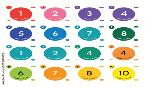 Fotografía Infographic Infographic-Style Diagram of Numbered Oval Steps for Points Scoring